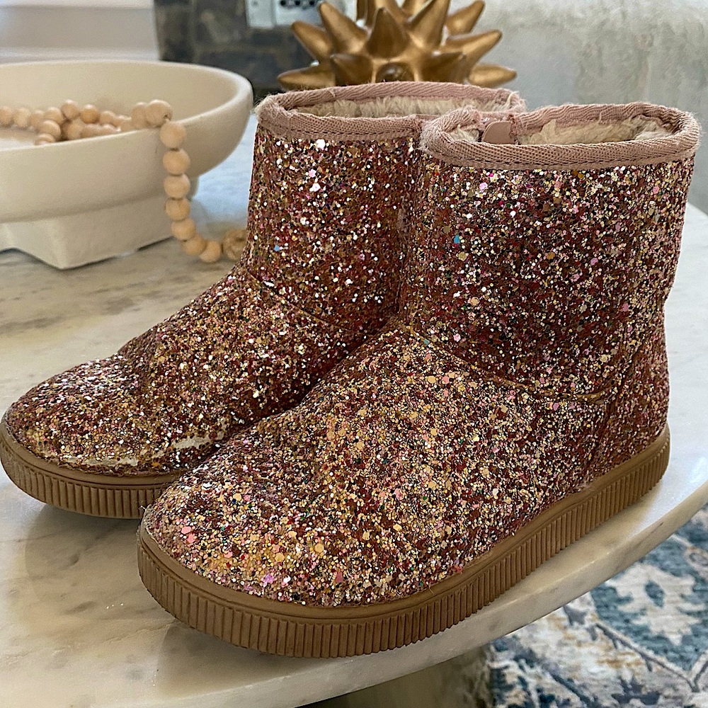 Cat & Jack girls sparkle boots
